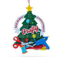 3.875" Resin Crafty Tree Ornament