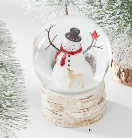 Snowman & Fawn Snow Globe