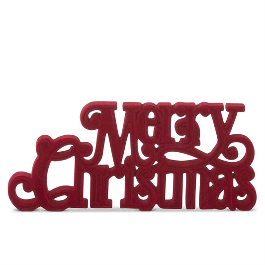Velvet Merry Christmas Tabletop Cutout